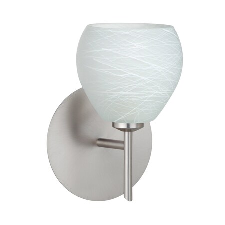 Besa Lighting Tay Tay Mini Sconce, Cocoon, Satin Nickel Finish, 1x5W LED 1SW-560560-LED-SN